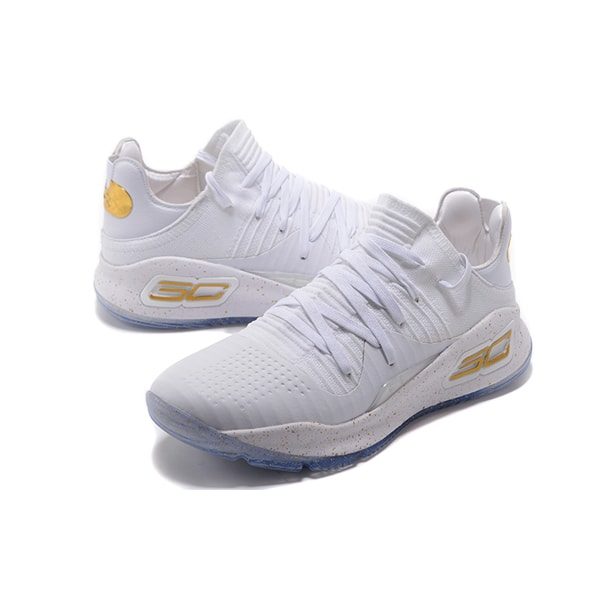 Curry 4 mens white hotsell and gold