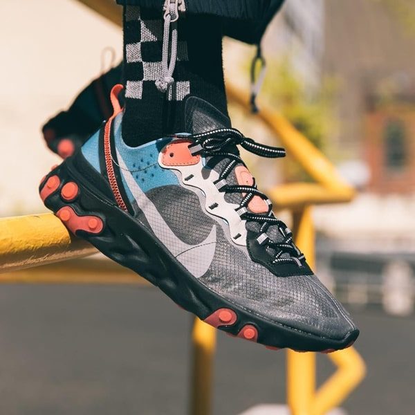 Кроссовки Nike React Element 87 «Blue Chill/Solar Red»