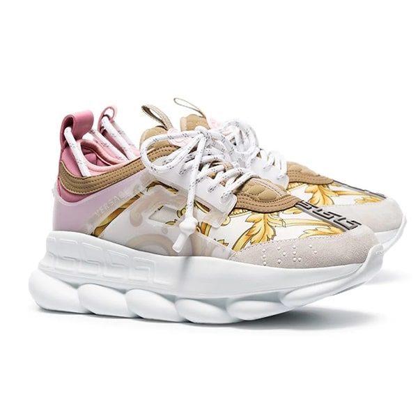 Кроссовки Versace Chain Reaction «White/Pink»