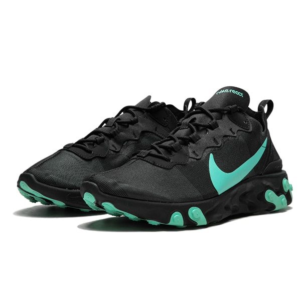 Мужские кроссовки Nike React Element 55 «Black/Aurora Green»