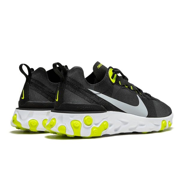 Кроссовки Nike React Element 55 «Black/Wolf Grey-Volt»