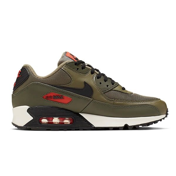 Кроссовки Nike Air Max 90 Essential «Olive/Black/Team Orange»