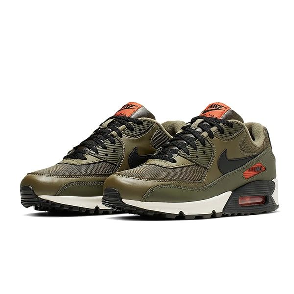 Кроссовки Nike Air Max 90 Essential «Olive/Black/Team Orange»