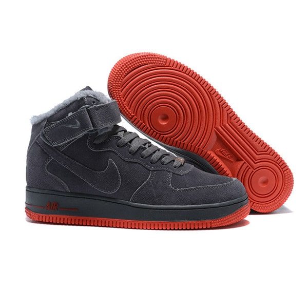 Кроссовки Nike Air Force 1 Winter «Gray/Red»