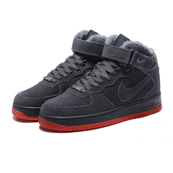 Кроссовки Nike Air Force 1 Winter «Gray/Red»